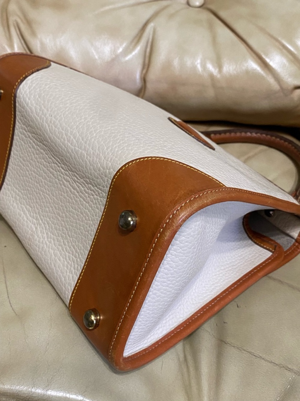 Vintage Dooney & Bourke AWL Bundle Satchel Duck Coin Wallet Pebble Leather - Picture 6 of 16